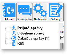 SMS server - menu
